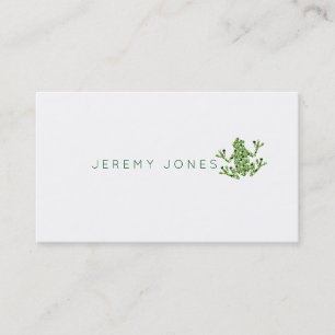Green Frog Animal Vet Veteranarian Business Cards