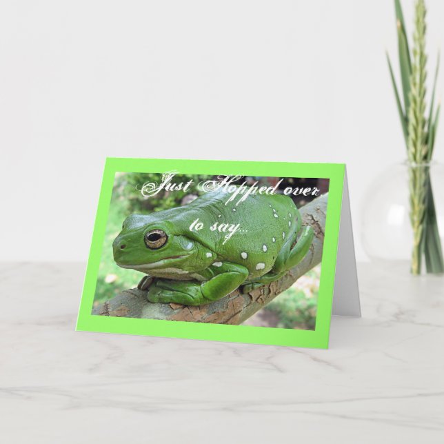 Green Frog Birthday Card (Front)
