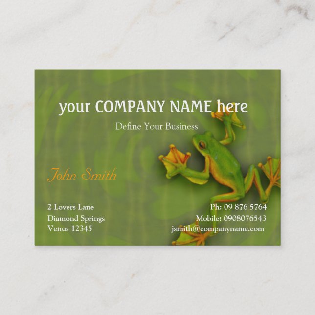 Green Frog Business Card (Front)