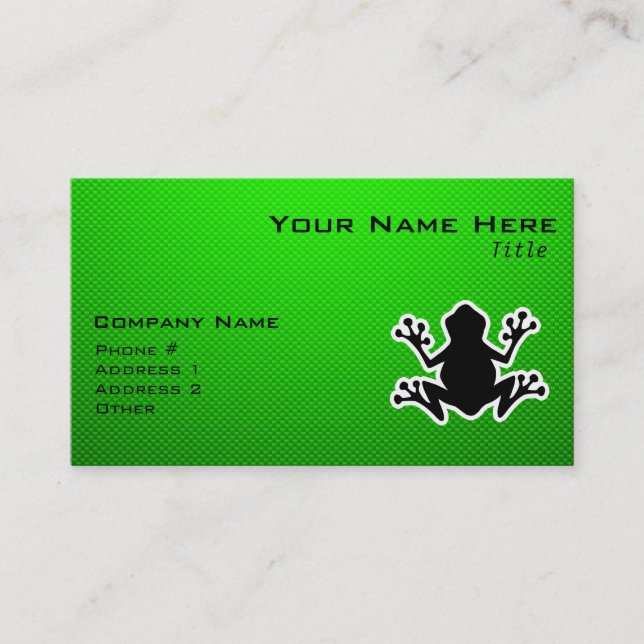 Green Frog Business Card (Front)