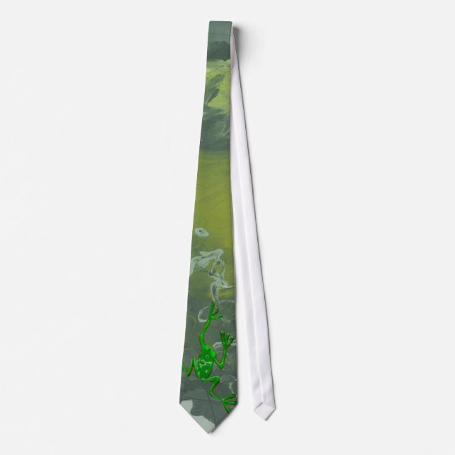 GREEN FROG by SHARON SHARPE Tie (Front)