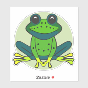 Green Frog Cartoon Clipart Design-74742
