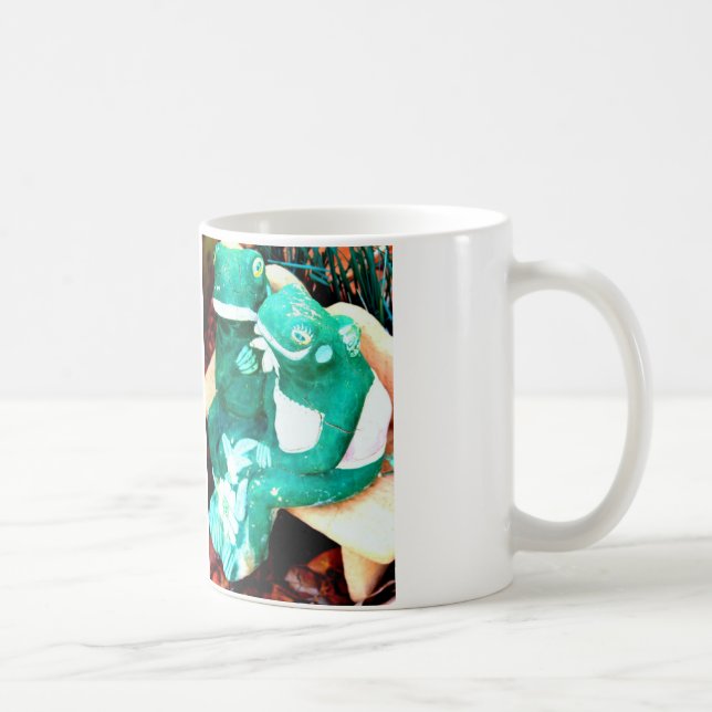 green frog couple coffee mug (Right)