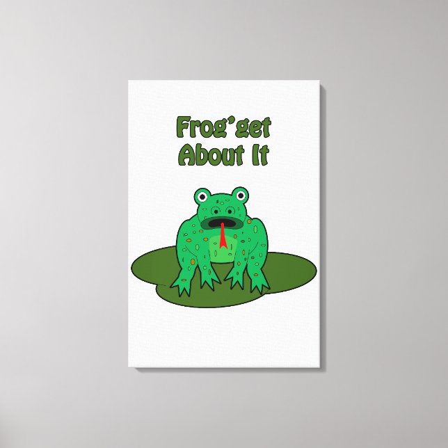 Green Frog - Frog Get About It Canvas Print (Front)