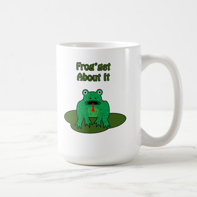 Green Frog - Frog Get About It Coffee Mug (Right)