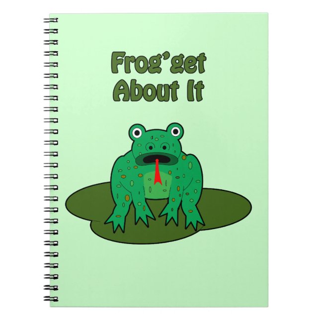 Green Frog - Frog Get About It Notebook (Front)