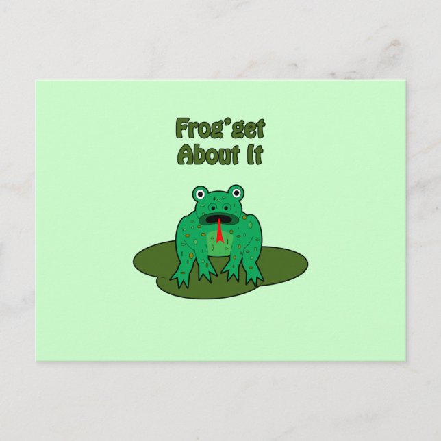 Green Frog - Frog Get About It Postcard (Front)