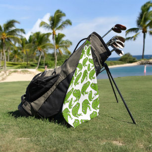 Green Frog Golf Towel