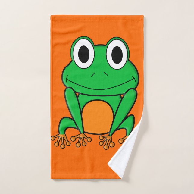 Green frog hand towel (Hand Towel)