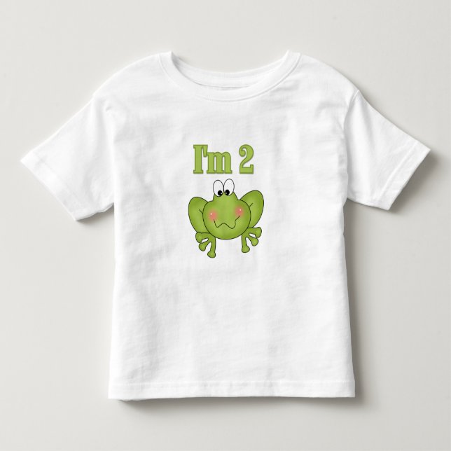 Green Frog I'm Two Toddler T-Shirt (Front)