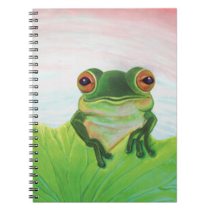 Green Frog in Pond  Notebook