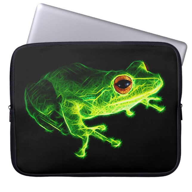 Green Frog Laptop Sleeve (Front)