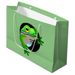 Green Frog  Large Gift Bag