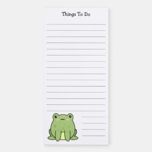 Green Frog Lined To Do List  Magnetic Notepad