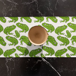 Green Frog Long Table Runner