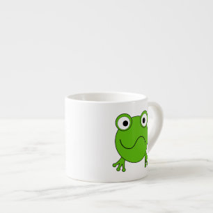 Green Frog. Looking confused. Espresso Cup
