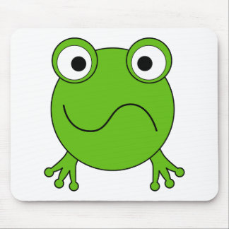 Green Frog. Looking confused. Mouse Mat