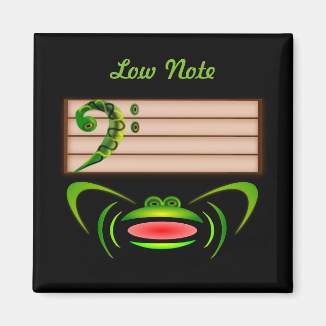 Green Frog Low Note  Magnet (Front)