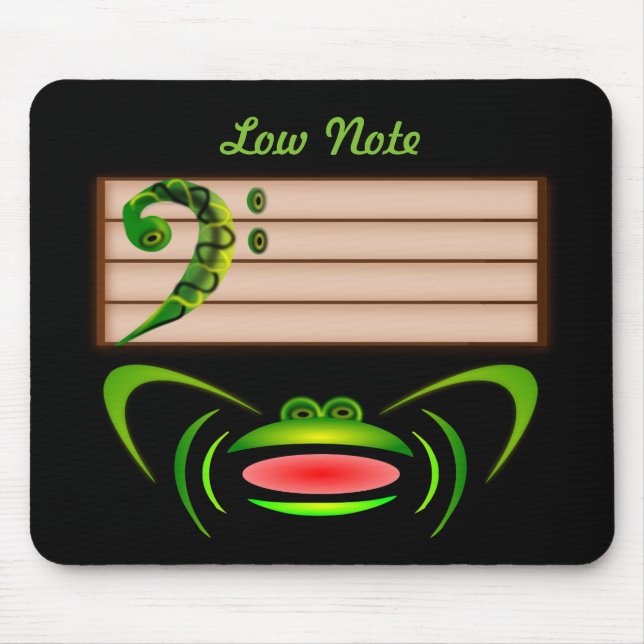 Green Frog Low Note  Mouse Mat (Front)