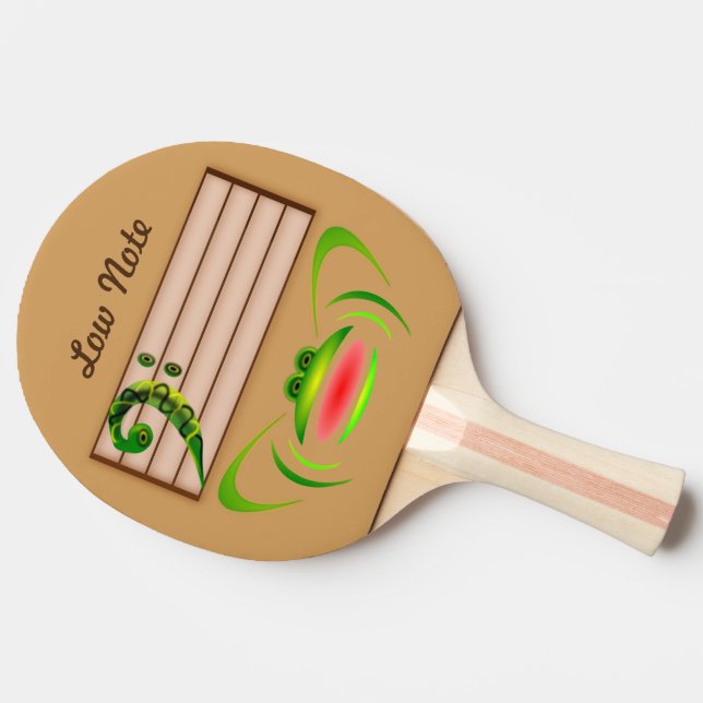 Green Frog Low Note  Ping Pong Paddle (Side)