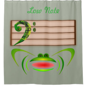 Green Frog Low Note Shower Curtain