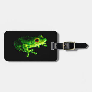 Green Frog Luggage Tag