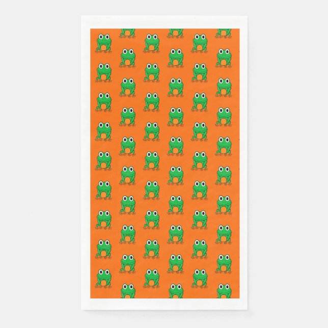 Green frog napkin (Front)