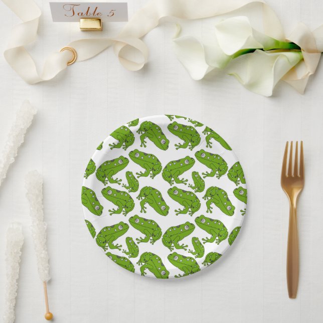 Green Frog Paper Plate (Wedding)