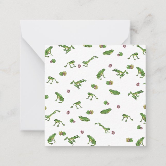 Green Frog Pattern Card (Front)