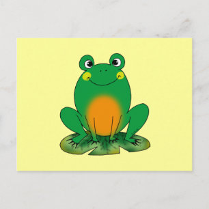 Green frog postcard