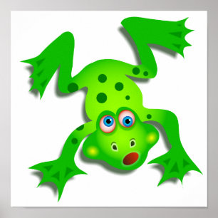 Green Frog Poster