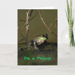 Green Frog Prince Valentine Card