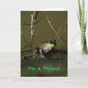 Green Frog Prince Valentine Card