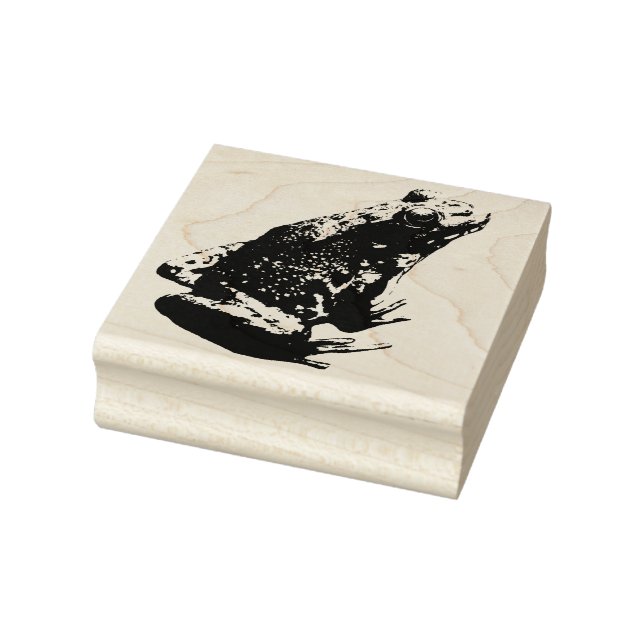 Green Frog Profile Rubber Stamp (Stamp)