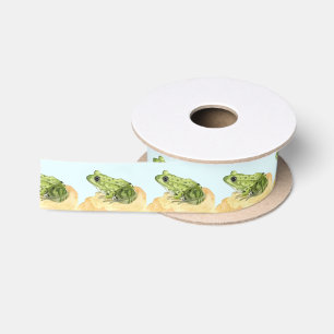 Green Frog Satin Ribbon