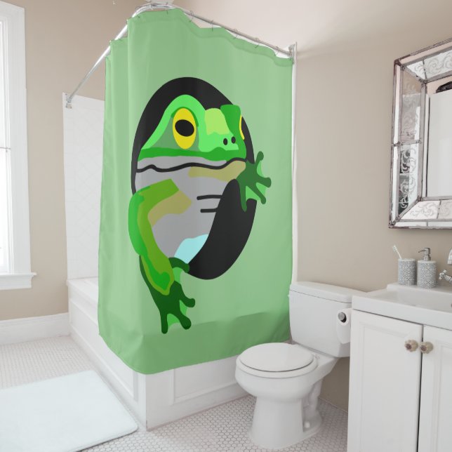 Green Frog   Shower Curtain (In Situ)