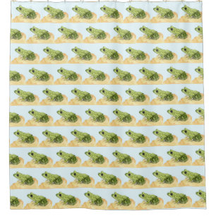 Green Frog Shower Curtain