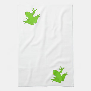 Green Frog Tea Towel