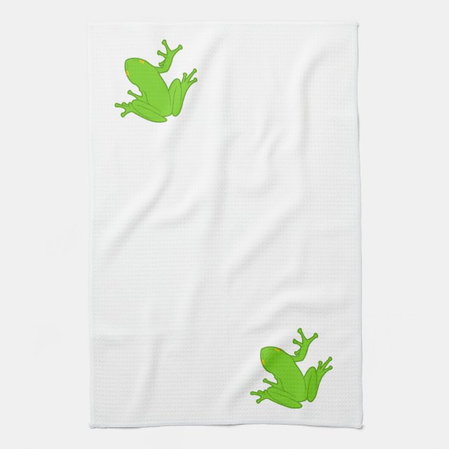Green Frog Tea Towel (Vertical)
