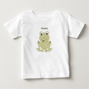 Green Frog Tee Shirt for Baby Girl