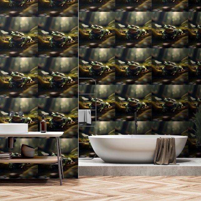 Green Frog The Calmer Life, Wallpaper (Bathroom)