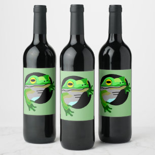 Green Frog Wine Label