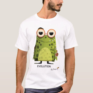 Green Frog with Glasses   EVOLUTION - By Design T-Shirt
