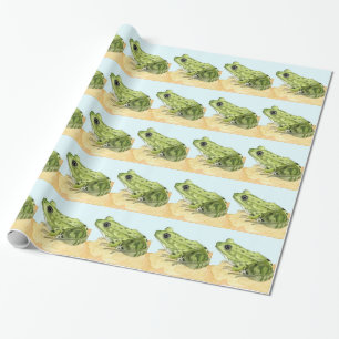 Green Frog Wrapping Paper
