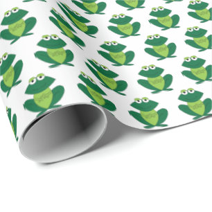 Green Frog Wrapping Paper