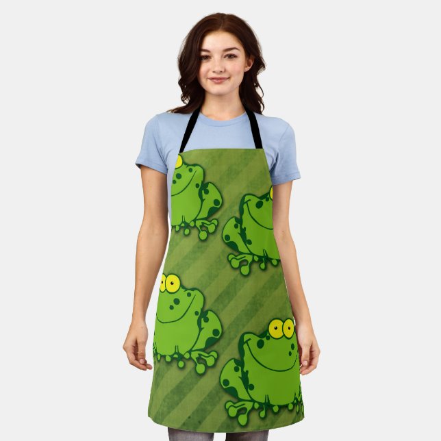 Green Frogs Apron (Worn)