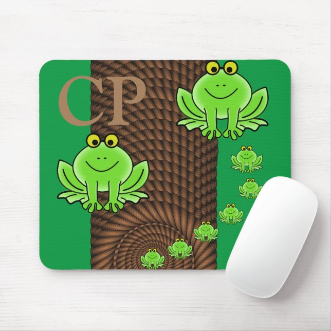 Green Frogs Rope Mouse Pad! Mouse Pad (With Mouse)