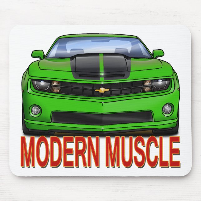 GREEN_FRONT_CAMARO.png Mouse Mat (Front)
