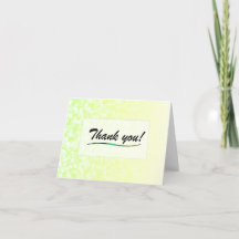 Green Frost Thank You Card