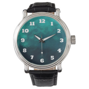 Green Frosted Glass Texture Watch